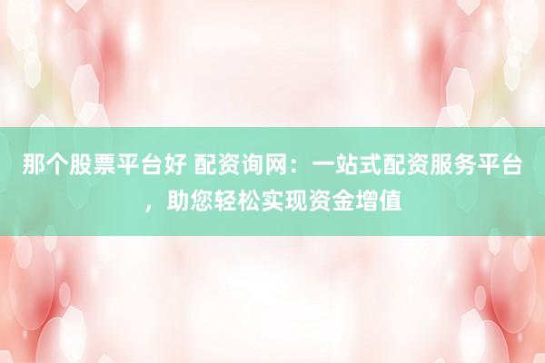 那个股票平台好 配资询网：一站式配资服务平台，助您轻松实现资金增值