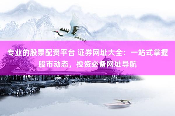 专业的股票配资平台 证券网址大全：一站式掌握股市动态，投资必备网址导航