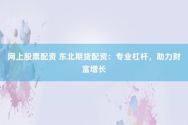 网上股票配资 东北期货配资：专业杠杆，助力财富增长