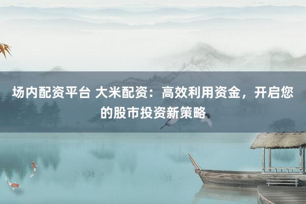 场内配资平台 大米配资：高效利用资金，开启您的股市投资新策略