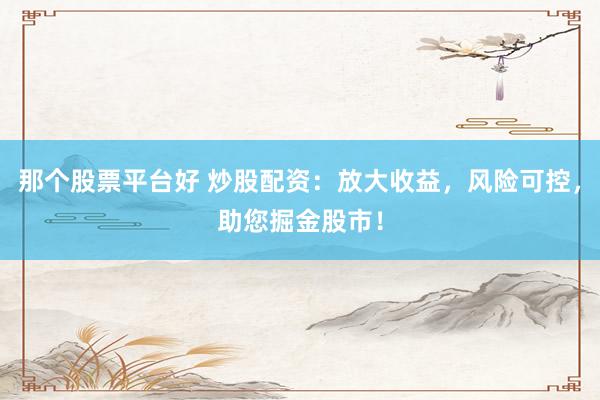 那个股票平台好 炒股配资：放大收益，风险可控，助您掘金股市！