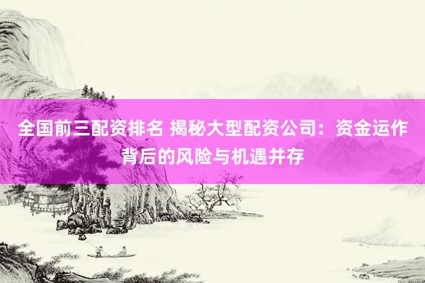 全国前三配资排名 揭秘大型配资公司：资金运作背后的风险与机遇并存