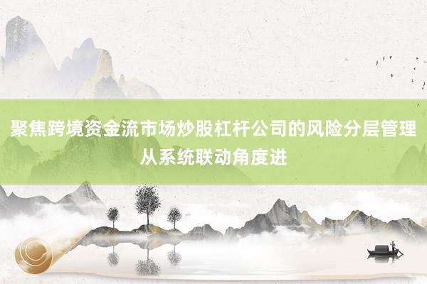 聚焦跨境资金流市场炒股杠杆公司的风险分层管理从系统联动角度进